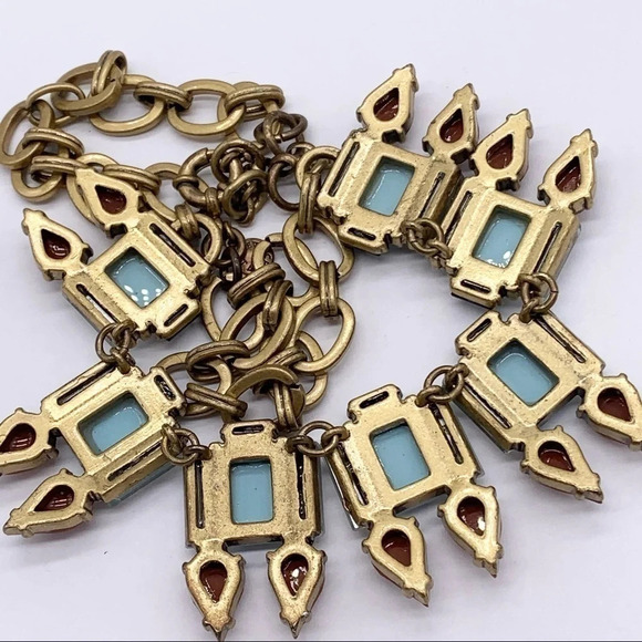 J. Crew Blue & Brown Jeweled Necklace - Picture 3 of 3